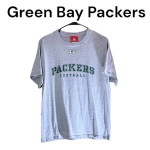 NFL Green Bay Packers Football Gray Short Sleeve T-Shirt Size Adult Large